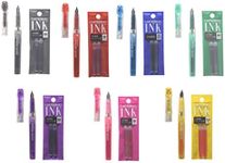 Platinum Preppy Fountain Pen (Fine Point 03) 7 Color with Ink Cartridge Set