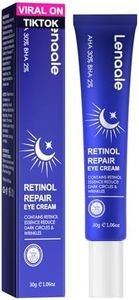 Retinol Eye Cream, Hydrating Under Eye Care Daily Wrinkle Cream, Infused with AHA30% to Smooth and Hydrate Skin, Eye Crea for Dark Circles Treatments, Reduce Under Eye Bags, Smooth Wrinkles（1.06 Oz）