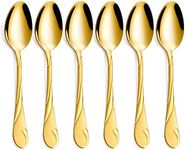 Gold Dinner Spoon Set, Seeshine 7.6