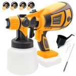 Cordless Paint Sprayer for DEWALT 18V Battery, Fence Paint Sprayer with 4 Nozzles 1000ml Detachable Tank, 30000RPM HVLP Electric Spray Gun for Home Interior and Exterior Painting (Tool Only)