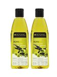 Soulflower Olive Carrier Oil for Hair Nourishment, Moisturizing Skin - 100% Pure & Natural Undiluted Coldpressed Oil, (Pack of 2) 225ml Each