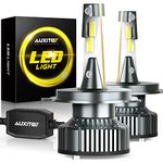 AUXITO H4 9003 HB2 LED Bulbs, 700% Brighter 6500K White Replacement for 9003/H4 Halogen Bulb HB2 Fog Lights, Canbus Plug and Play, Pack of 2