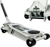 Autojack 2.5 Tonne Trolley Jack Low Entry Hydraulic Car Garage Tool, Heavy Duty Rapid Lift Dual Pump, Large Saddle with Rubber Pad Suitable for Lowered Cars