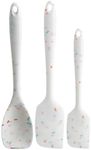 Trudeau White Confetti 3pc Silicone Spatula & Spoonula Set