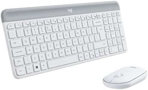 Logitech MK470 Kit Mouse e Tastiera, Layout ‎Americano Qwerty, Bianco