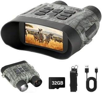Spector Night Vision Goggles,4K Night Vision Binoculars with 11x Zoom & 32GB Card,5200mAh Battery, 1000M Viewing Range,3" Screen Infrared Goggles for Hunting,Camping,Wildlife Observation