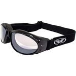 Global Vision ELIMCLM Eliminator Motorcycle Goggles (Black Frame/Clear Mirror Lens)