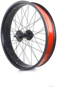 20in/24in/26in X 4.0" Fat Tire Bike Front Rear Wheel Disc Brake Snow Bike Wheelset QR 135mm/195mm 36H Hubs Beach Bike Wheels 14G Spokes for 7/8/9/10s Rotary Freewheel E-Bike Black(Front Wheel_20IN)