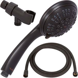 Aqua Elegante Luxury Handheld Shower Kit - 6 Function High Pressure Removable Hand Held Showerhead with Hose and Mount, Easy Install for Boosting Low Water Flow Baths - 1.8 GPM - Oil-Rubbed Bronze