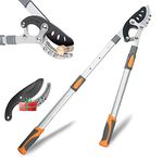 AIRAJ 70-103cm Anvil Lopper, Loppers Heavy Duty Telescopic, SK-5 Sharp Steel Blade, can Trim Tough Branches and Hedges Over 5cm,Ideal Loppers for Gardening, Light Duty Garden Loppers