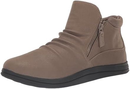 Clarks Women's Breeze Range Ankle Boot, Dark Taupe Synthetic, 5