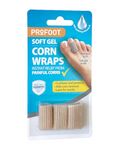 Profoot Soft Gel Corn Wraps - Instant Relief from Painful Corns - Cushions and Protects - Contains Soft Gel, Reduces Pressure and Friction - Contains 3 Washable & Reusable Toe Wraps