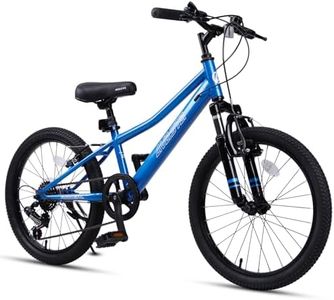 AVASTA 20'' Big Kids Mountain Bike for Age 6 7 8 9 10 11 12 Years Old Boys Girls Teen with Suspension Fork Front & Rear Dual Hand Brakes 6 Speeds Drivetrain, Blue