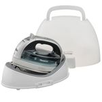 Panasonic Cordless Iron, Portable 360-Degree Freestyle Dry/Steam Iron with Precision Tips and Stainless Steel Soleplate, Anti-Calc and Anti-Drip, Power Base and Carrying/Storage - NI-QL1100L (Silver)