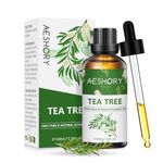 AESHORY Tea Tree Oil 100ml, 100% Pure Natural Australian Tea Tree Essential Oil for Aromatherapy, Skin Care, Hair Growth, Toenail Fungus