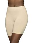 VanityFair Women's Lightweight Smoothing Seamless Slip Short (S-3XL), Seamless Waistband - Neutral, Large