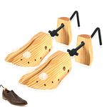 ZENO 2 x Mens Shoe Stretchers (Pair) | Premium Gents Pine Wood Stretchers | Shoe Tree Stretcher | Professional Wooden Shoe Stretchers for All Shoe Types | Size 6-12