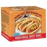 Hi Mountain Seasonings ǀ ORIGINAL HOT DOG Making Kit ǀ Includes Seasoning, Collagen Casings, and Simple-to-Follow Directions ǀ Creates 23 lbs of Delicious Hot Dogs