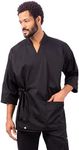 Chef Works Men's Sushi Chef Jacket, Black, Large/X-Large