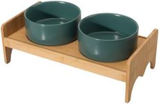 Elevated Ceramic Dog Bowl Set - Dou
