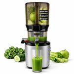 Kuvings Cold Fruit Juicer - Electric Handless Chewing Machine with 240W Motor Very Quiet Dosing Funnel 100oz for Juices, Vitamins, Milk Nuts and Ice Creams. Silver.