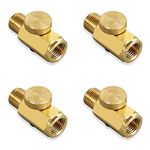 Canadian Tool and Supply (4-Pack) Brass Inline Air Regulators 1/4-Inch NPT Thread (4xBAR-14)