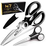 Magnificent Kitchen Scissor, Heavy Duty Scissors For Kitchen Use With Safety Cover & Extra Gift, Soft Grip & Multi-Functional Utility Scissors, Shears For Meat Poultry Herbs Cutting, Bottle Jar Opener