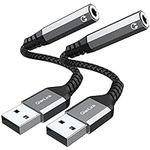 USB to 3.5mm Jack Audio Adapter (2-