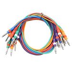 SEISMIC AUDIO - SASPC3-10 Pack 3' TRS Jumper Patch Cables - Multiple Colored Cords