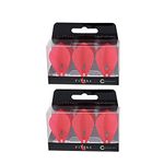 LSTYLE 2-Pack L4 PRO Kite Shape Dart Flights Extra Durable Set - Red