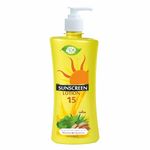 Meghdoot Ayurvedic Sunscreen Aloevera and Liquorice Lotion 500ml for All Skin Types| Prevents Skin Tanning and Sun Burn | SPF 15 PA+++|Ayurvedic Sun Lotion