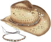 Men's Women's Straw Cowboy Hat Cowg