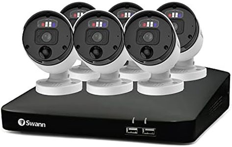Swann Master-Series NVR Security System with 2TB HDD, 4K HD, 6 Camera 8 Channel, Wired CCTV Outdoor Indoor, PoE, Spotlights, Flashing Lights, Colour Night Vision, Heat Motion Detection, 879906