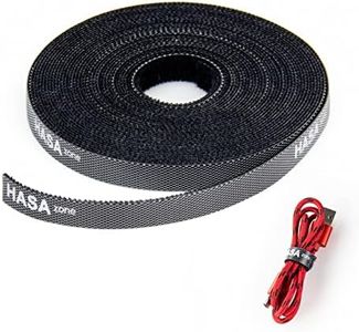 HASA zone 10 m × 10 mm Fascette Riutilizzabili, Fascette per Cavi Regolabili Lunghe Nere, Fascette Fermacavi per Gestione Cavi, Liberi di Tagliare Fascette Nylon per Cable Management
