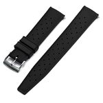 WAMD Quick Release FKM Rubber Watch Strap - Tropic (Black, 20 mm)