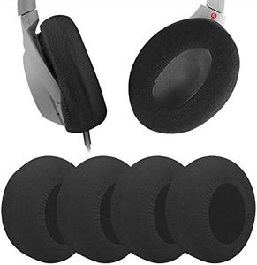 Geekria 2 Pairs Knit Headphones Ear Covers, Washable & Stretchable Sanitary Earcup Protectors for Over-Ear Headset Ear Pads, Sweat Cover for Warm & Comfort (M/Black)