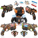 VATOS Rechargeable Infrared Laser Tag Set with Projector, 2 Players Toy Gun of Projector with Digital LED Score Display, 2.4GHz Real-time Data SYNC, Perfect Family Activity Toy for Kids,Teens,Adults
