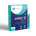 Velbiom EnKor-D Immunity Boosting Daily Probiotic for Oral Health Prevents Sore Throat, Cough, Oral Infections Prevents Bad Breath For Men and Women Clinically tested - 10 Sachets Pack, Mint Flavour