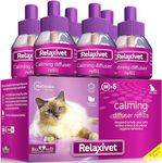Beloved Pets Cat Calming Diffuser Refill & Pet Anti Anxiety Products - Feline Calm Pheromones & Cats Stress Relief Comfort Help with Pee, New Zone (6 reffils (Diffuser is not included))
