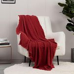 CREVENT Farmhouse Knit Throw Blanke