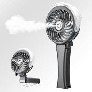HandFan 2025 Upgraded Portable Misting Fan, Two Button Easy Operation, Handheld Rechargeable Mister Fan, Spray Water Mist Fans, Mini Electric Cooling Fans for Travel, Outdoors, Disney(Black)