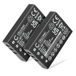 CELLONIC 2x Battery NP-120 compatible with Besteker Pro 4K AC1, Ordro HDV-D320, HDV-D325, HDV-D395, HDV-D80S, 3.6V - 3.7V 1700mAh