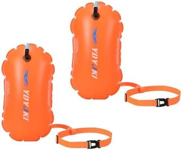 YDYJKI 2 Pack Swim Buoy for Open Water, Pool Floats Adult, Swimming Bubble Safety Float with Adjustable Waist Belt