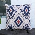 ABSTRACT INDIA Digital Printed 100% Cotton Tribal Ikat Print Cushion Cover |Throw Pillow Cushion Cover for Sofa Living Room | 18inch x 18inch | (Pack of 1) AI2413