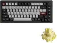 Akko Dracula Castle Mechanical Keyboard 5075B Plus 75% RGB Hot-swappable Keyboard with Knob, Multi-Modes Gaming Keyboard with PBT Double Shot ASA Profile Keycaps Creamy Yellow Pre Lubed Switch