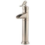 Pfister LF040YP0K Ashfield Single Control Vessel Bathroom Faucet in Satin Nickel, Water-Efficient Model