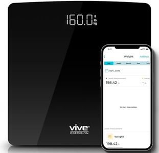 Vive Precision Smart Scale for Body Weight (for iOS, Apple) - Accurate Bathroom Electronic Measuring - Heavy Duty Wireless Home, Bath Device - Weigh Pounds, Kilograms - Large Screen, Smartphone App