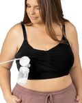 Kindred Bravely Sublime Lounge & Sleep Busty Pumping Bra | Pumping & Nursing Sleep Bra for E, F, G, H Cups (Black, Small-Busty)