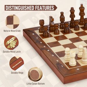 Peradix Wooden Magnetic Chess Set – Portable Board Game