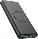 Wireless Portable Charger Power Bank, 33800mAh 15W Fast Wireless Charging 25W PD QC 4.0 USB-C Power Bank, 5 Output & Dual Input External Battery Pack Compatible with iPhone 16/15/14/13/12,Android etc